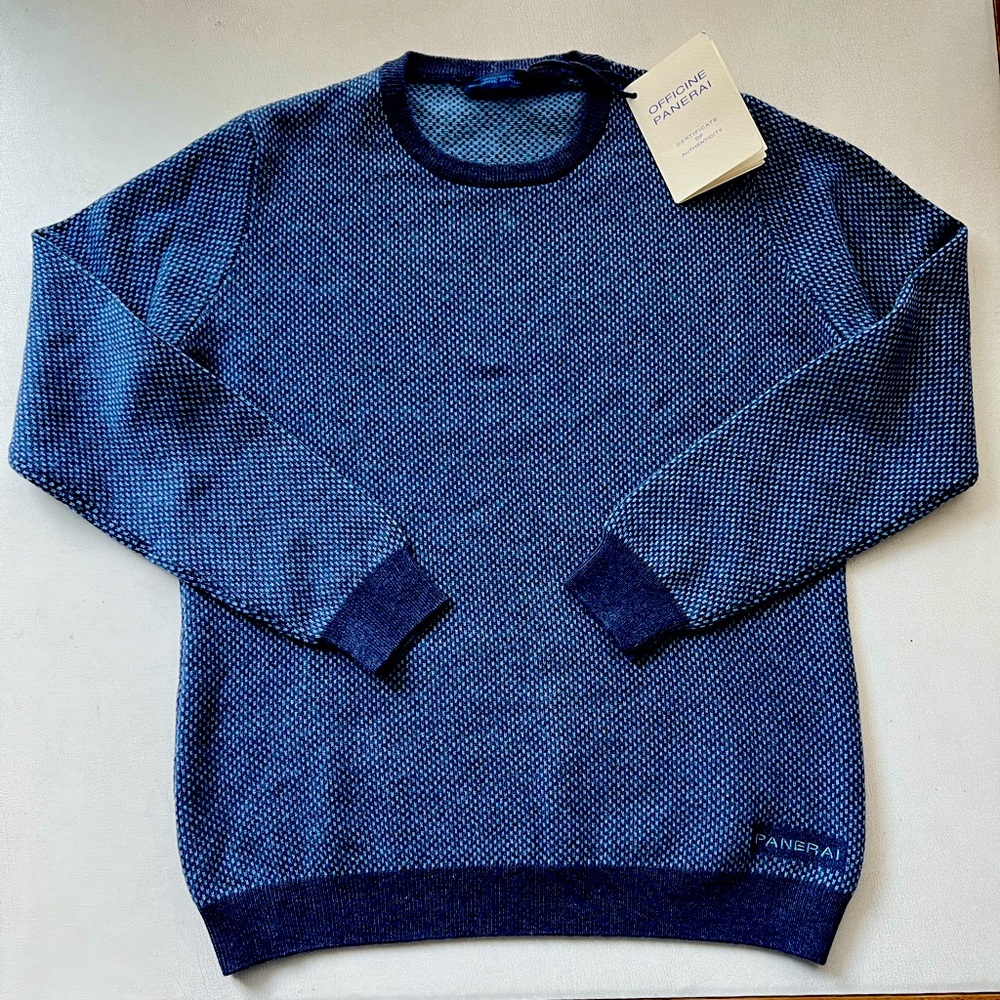 Officine Panerai Men’s 100% Cashmere Sweater Crewneck - xs